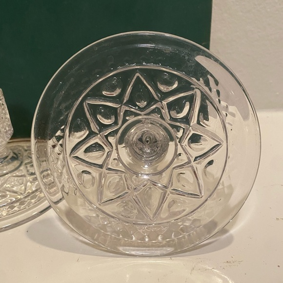 Vintage Pair of Imperial Cape Cod Pressed Glass Candlesticks - Picture 6 of 11